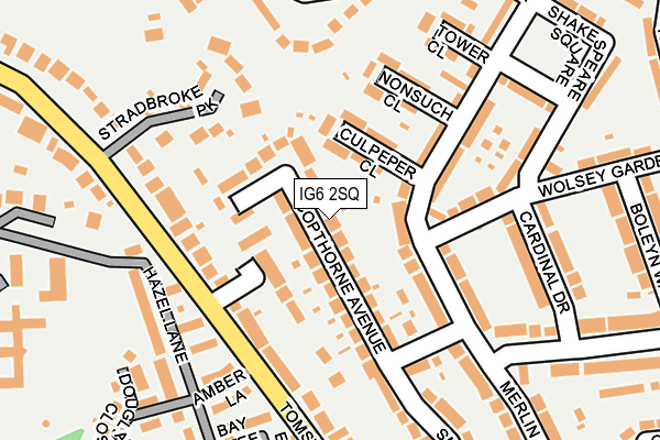 IG6 2SQ map - OS OpenMap – Local (Ordnance Survey)