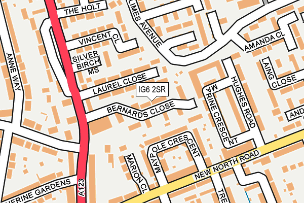 IG6 2SR map - OS OpenMap – Local (Ordnance Survey)