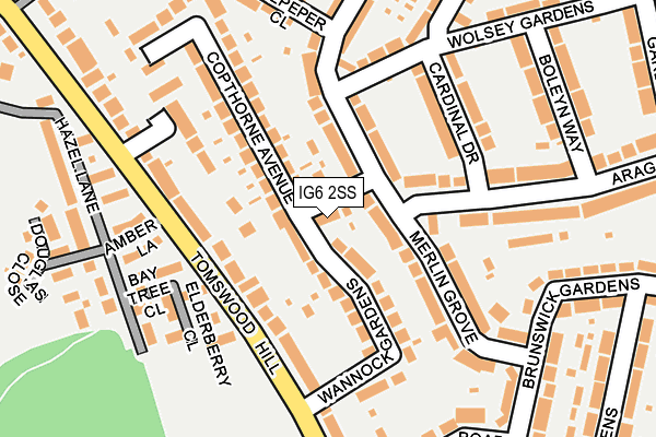 IG6 2SS map - OS OpenMap – Local (Ordnance Survey)