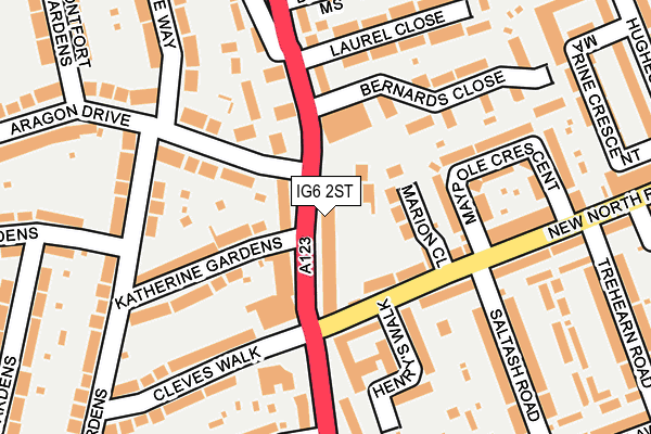 IG6 2ST map - OS OpenMap – Local (Ordnance Survey)