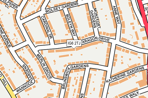 IG6 2TJ map - OS OpenMap – Local (Ordnance Survey)