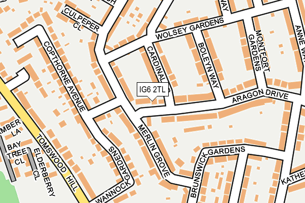 IG6 2TL map - OS OpenMap – Local (Ordnance Survey)