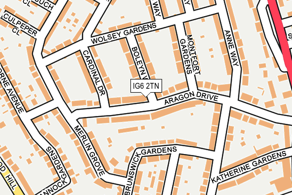 IG6 2TN map - OS OpenMap – Local (Ordnance Survey)