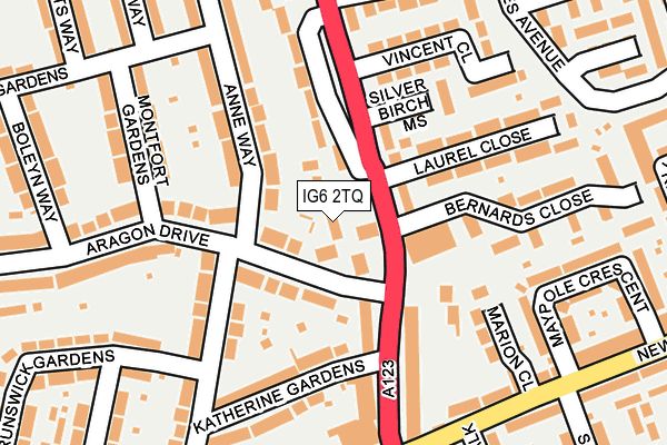 IG6 2TQ map - OS OpenMap – Local (Ordnance Survey)