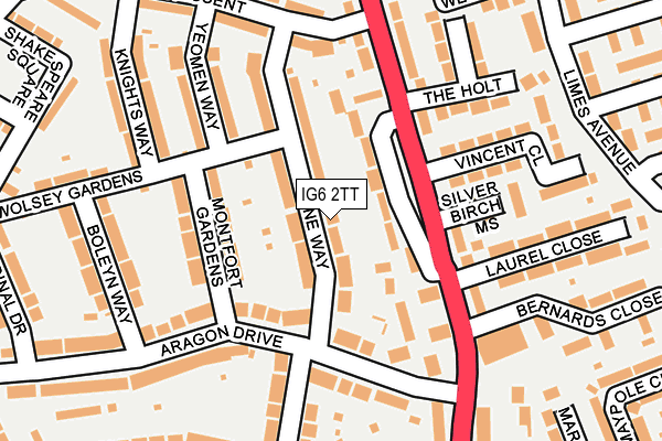 IG6 2TT map - OS OpenMap – Local (Ordnance Survey)