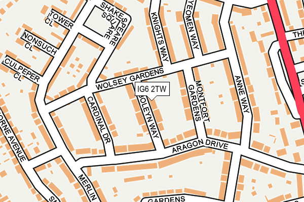 IG6 2TW map - OS OpenMap – Local (Ordnance Survey)
