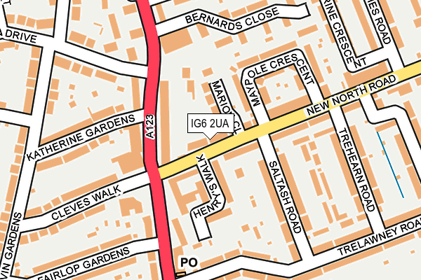 IG6 2UA map - OS OpenMap – Local (Ordnance Survey)