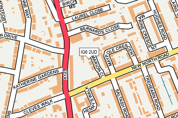 IG6 2UD map - OS OpenMap – Local (Ordnance Survey)