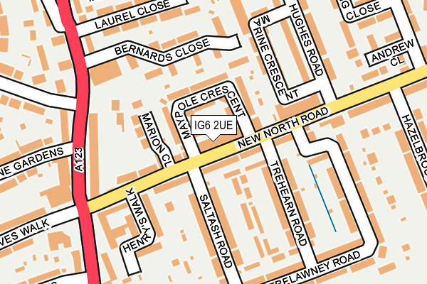 IG6 2UE map - OS OpenMap – Local (Ordnance Survey)