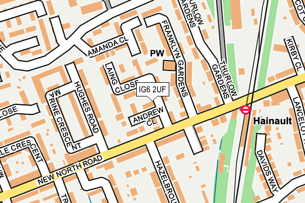 IG6 2UF map - OS OpenMap – Local (Ordnance Survey)