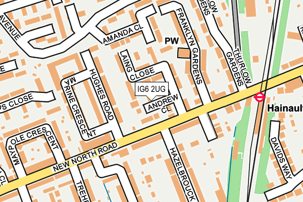 IG6 2UG map - OS OpenMap – Local (Ordnance Survey)
