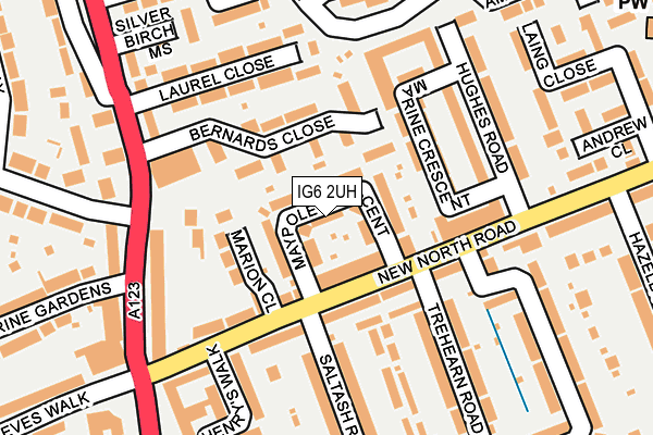 IG6 2UH map - OS OpenMap – Local (Ordnance Survey)