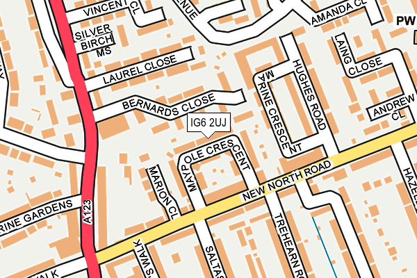 IG6 2UJ map - OS OpenMap – Local (Ordnance Survey)
