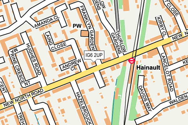 IG6 2UP map - OS OpenMap – Local (Ordnance Survey)