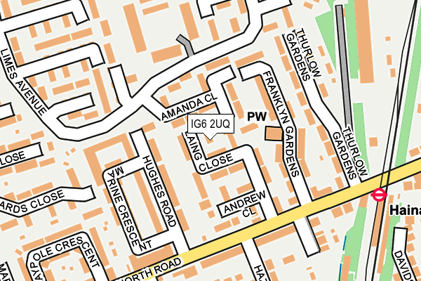 IG6 2UQ map - OS OpenMap – Local (Ordnance Survey)