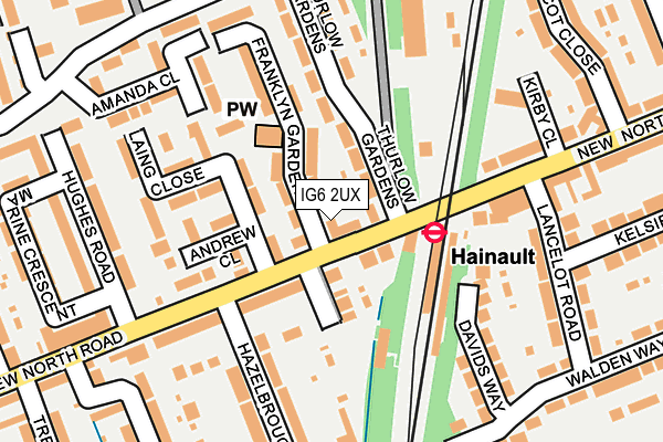 IG6 2UX map - OS OpenMap – Local (Ordnance Survey)