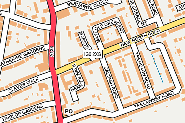 IG6 2XG map - OS OpenMap – Local (Ordnance Survey)