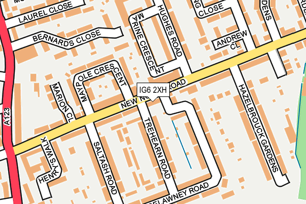 IG6 2XH map - OS OpenMap – Local (Ordnance Survey)