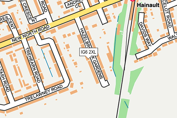 IG6 2XL map - OS OpenMap – Local (Ordnance Survey)