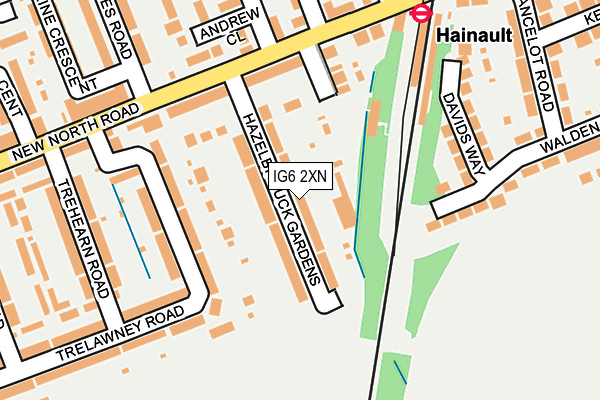 IG6 2XN map - OS OpenMap – Local (Ordnance Survey)