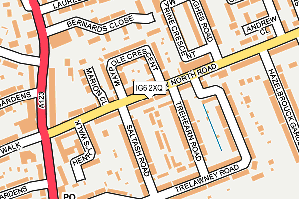 IG6 2XQ map - OS OpenMap – Local (Ordnance Survey)