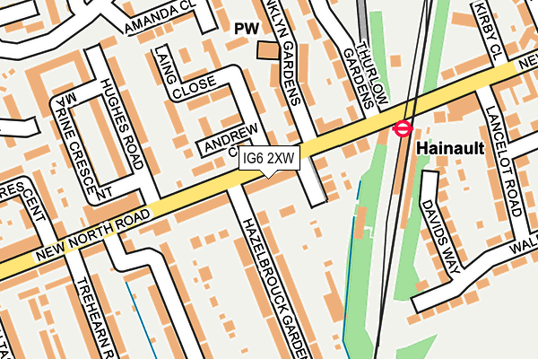 IG6 2XW map - OS OpenMap – Local (Ordnance Survey)
