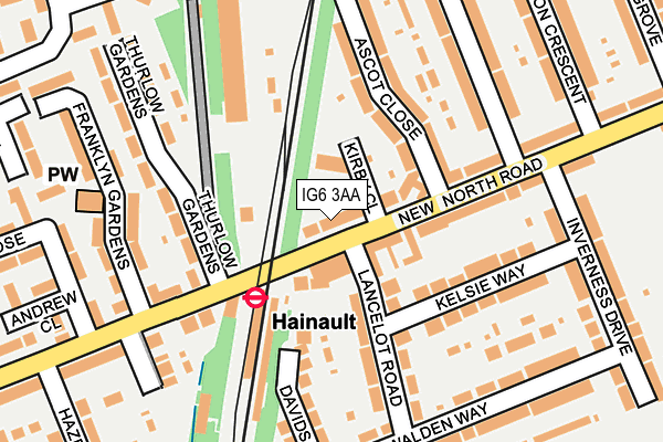 IG6 3AA map - OS OpenMap – Local (Ordnance Survey)
