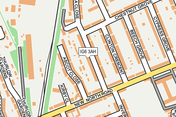IG6 3AH map - OS OpenMap – Local (Ordnance Survey)