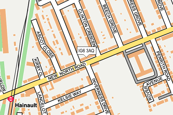 IG6 3AQ map - OS OpenMap – Local (Ordnance Survey)