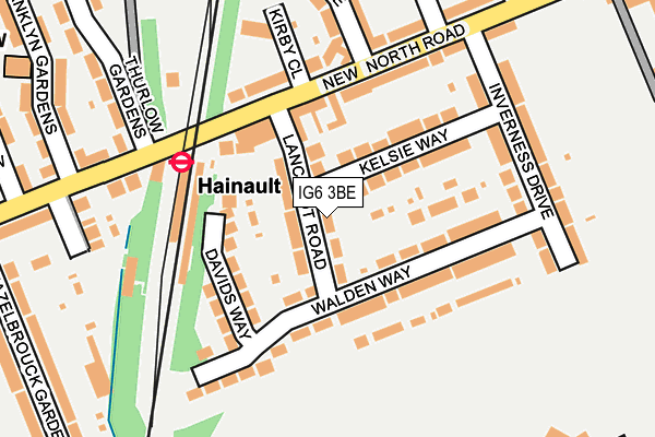 IG6 3BE map - OS OpenMap – Local (Ordnance Survey)