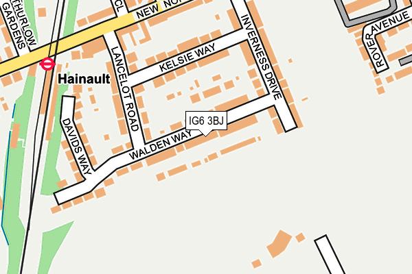 IG6 3BJ map - OS OpenMap – Local (Ordnance Survey)