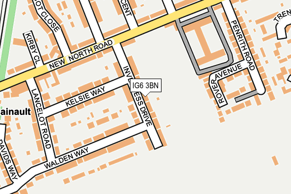 IG6 3BN map - OS OpenMap – Local (Ordnance Survey)