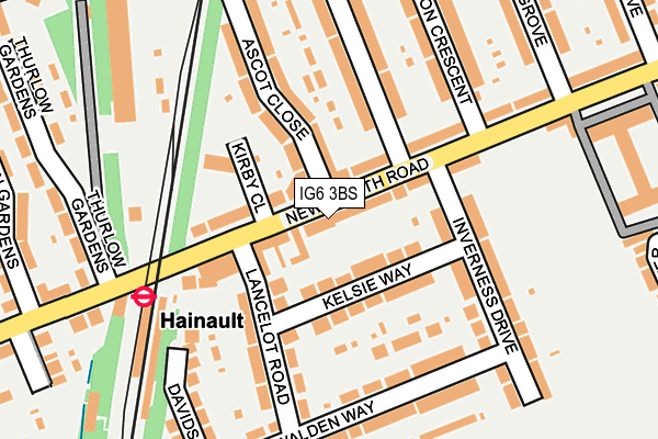 IG6 3BS map - OS OpenMap – Local (Ordnance Survey)