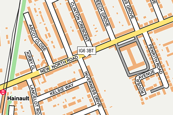 IG6 3BT map - OS OpenMap – Local (Ordnance Survey)