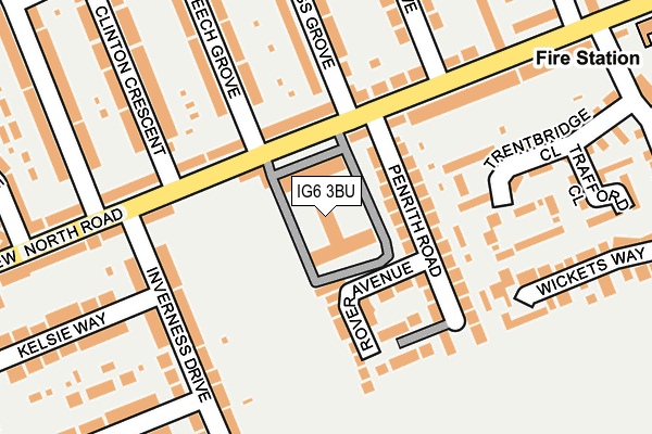 IG6 3BU map - OS OpenMap – Local (Ordnance Survey)