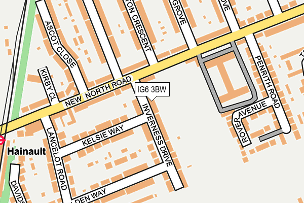 IG6 3BW map - OS OpenMap – Local (Ordnance Survey)