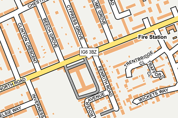 IG6 3BZ map - OS OpenMap – Local (Ordnance Survey)