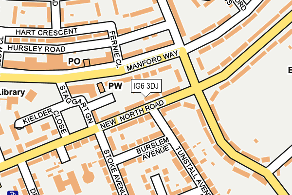 IG6 3DJ map - OS OpenMap – Local (Ordnance Survey)