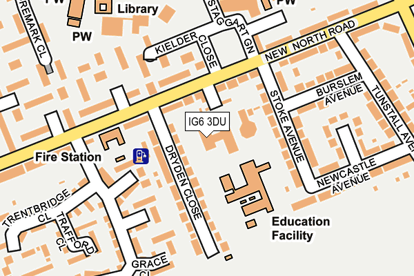 IG6 3DU map - OS OpenMap – Local (Ordnance Survey)