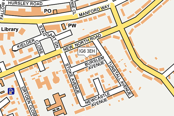 IG6 3EH map - OS OpenMap – Local (Ordnance Survey)