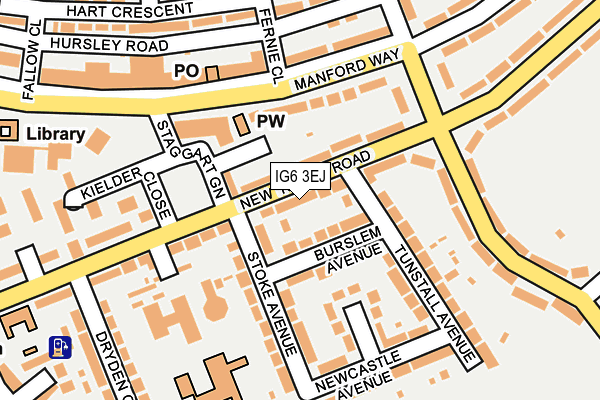 IG6 3EJ map - OS OpenMap – Local (Ordnance Survey)