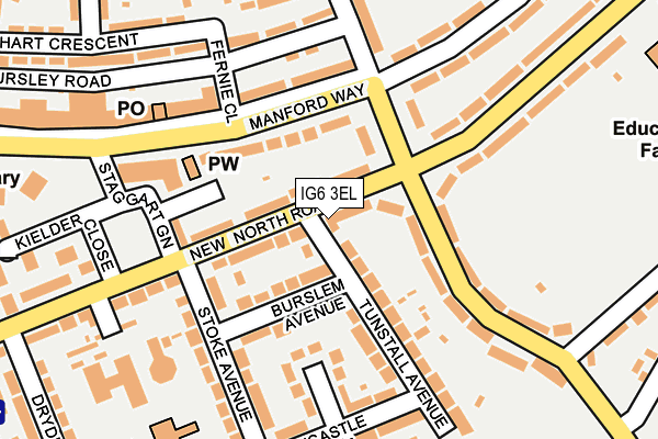 IG6 3EL map - OS OpenMap – Local (Ordnance Survey)