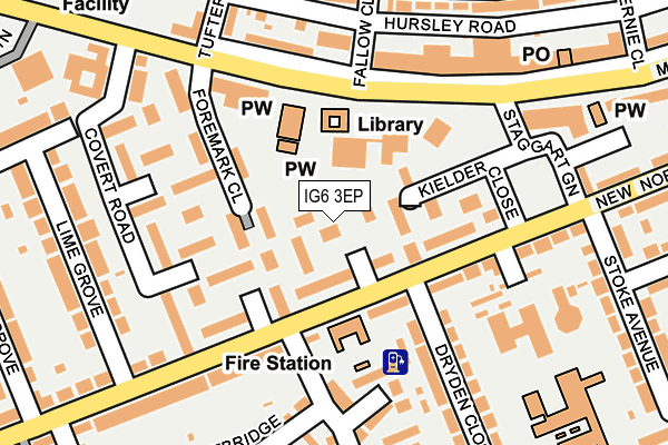IG6 3EP map - OS OpenMap – Local (Ordnance Survey)