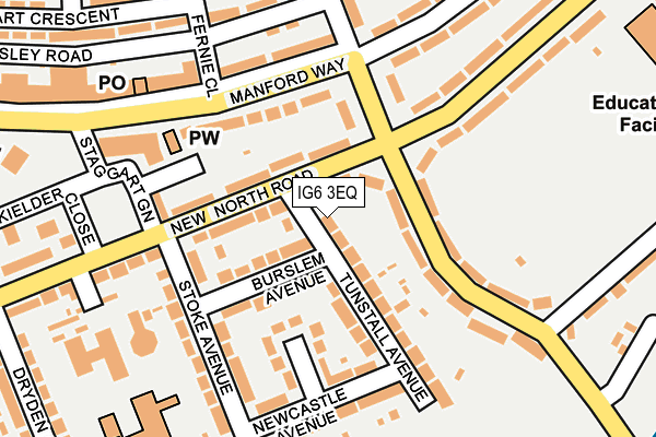 IG6 3EQ map - OS OpenMap – Local (Ordnance Survey)