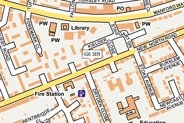 IG6 3ER map - OS OpenMap – Local (Ordnance Survey)