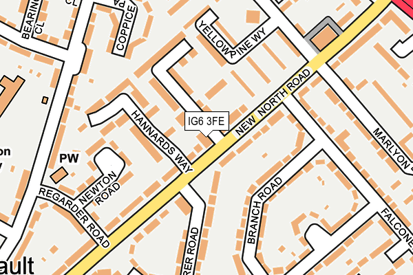 IG6 3FE map - OS OpenMap – Local (Ordnance Survey)