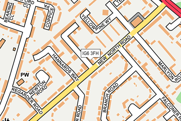 IG6 3FH map - OS OpenMap – Local (Ordnance Survey)