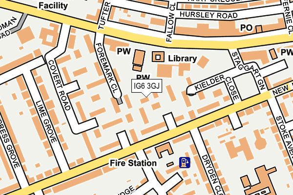 IG6 3GJ map - OS OpenMap – Local (Ordnance Survey)