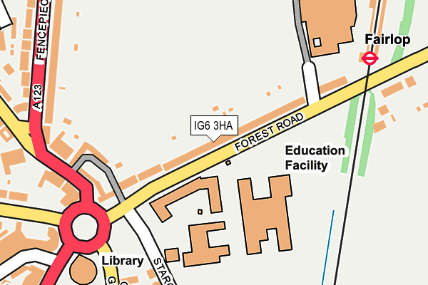 IG6 3HA map - OS OpenMap – Local (Ordnance Survey)