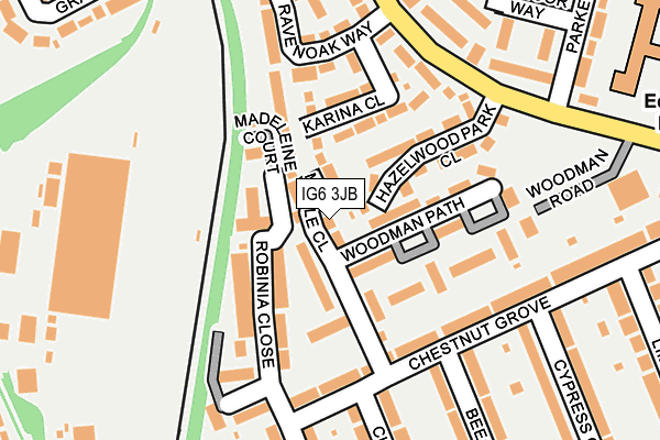 IG6 3JB map - OS OpenMap – Local (Ordnance Survey)